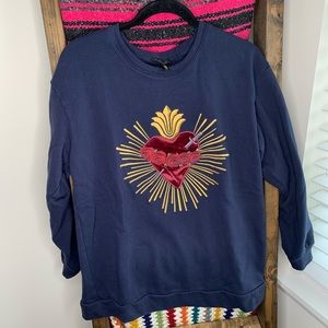 Jessica Simpson Sweatshirt Velvet Heart Size Large